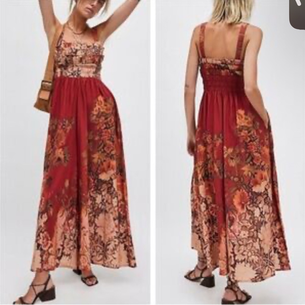 Free People Bali Westward Trails Printed Jumpsuit Large NWT $228 MSRP